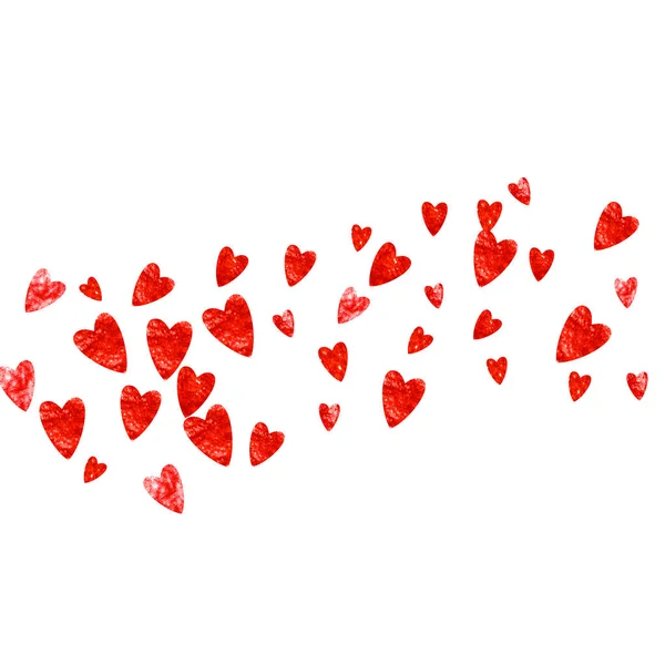 Sevgililer Günü Çerçevesi Kırmızı Parıltılı Şubat Günü Sevgililer Günü Şablonu — Stok Vektör