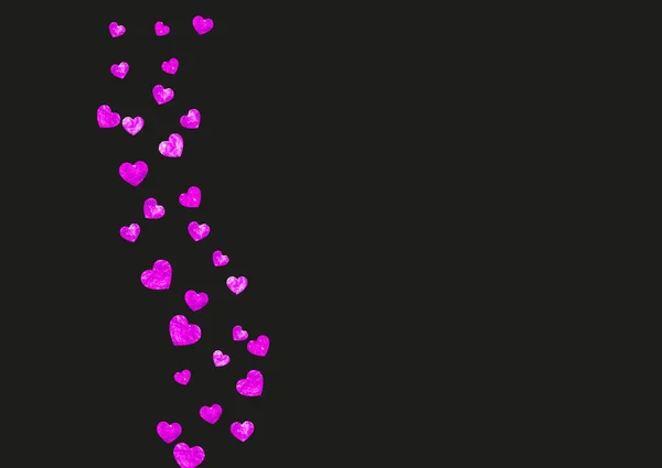 발렌틴 데이의 프레임에 빛나는 Vector Confetti Valentines Day Frame Template — 스톡 벡터