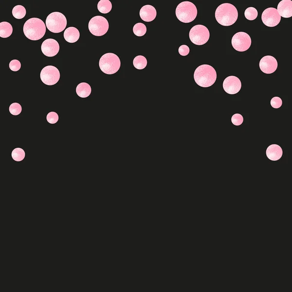 Růžové Třpytky Konfety Tečkami Izolovaném Pozadí Lesklé Náhodné Flitry Kovovými — Stockový vektor