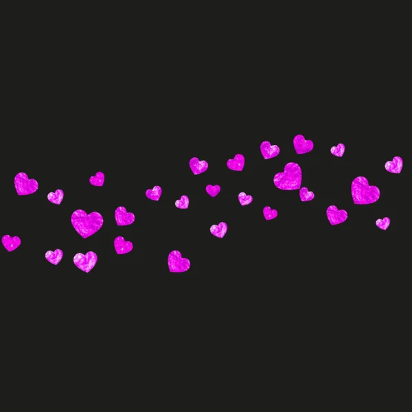 Fundo Dia Mãe Com Glitter Confetti Rosa Símbolo Coração Isolado — Vetor de Stock