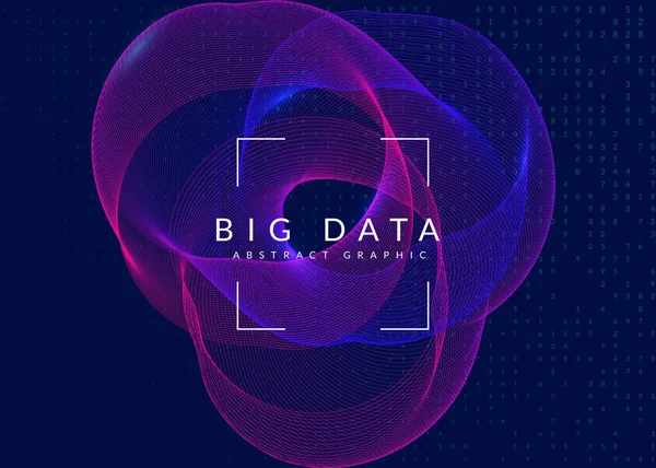 Fondo Visualización Tecnología Para Big Data Inteligencia Artificial Aprendizaje Profundo — Vector de stock