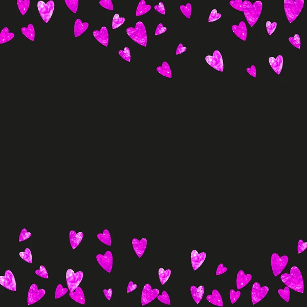 Fondo Ducha Nupcial Con Corazones Brillo Rosa San Valentín Vector — Archivo Imágenes Vectoriales