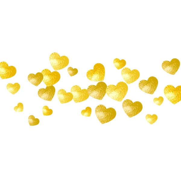 Cuore Cornice Sfondo Con Glitter Oro San Valentino Coriandoli Vettoriali — Vettoriale Stock