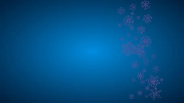 Ventes Noël Avec Flocons Neige Ultraviolets Frontière Hiver Pour Flyer — Image vectorielle