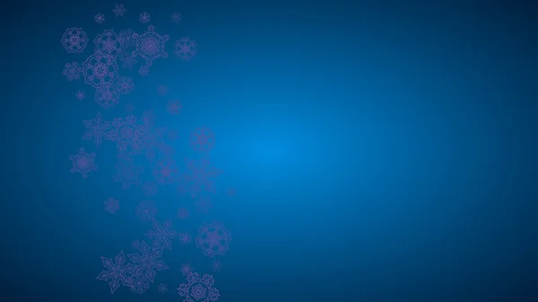 Vente Thème Noël Avec Flocons Neige Ultraviolets Frontière Hiver Pour — Image vectorielle