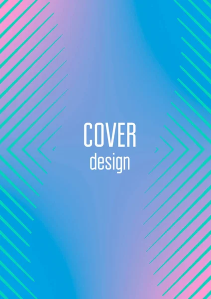 Abstract Cover Minimal Trendy Vector Halftone Gradients Geometric Future Template — Stock Vector