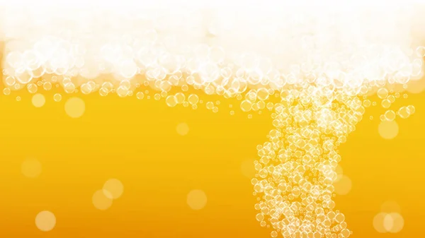 Mousse Bière Craft Lager Splash Oktoberfest Fond Pinte Bavaroise Bière — Image vectorielle