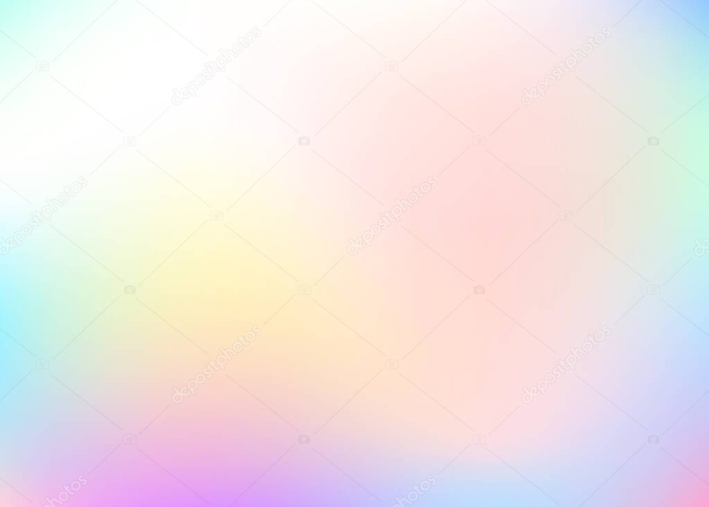 Gradient mesh abstract background. Minimal holographic backdrop with gradient mesh. 90s, 80s retro style. Iridescent graphic template for book, annual, mobile interface, web app.