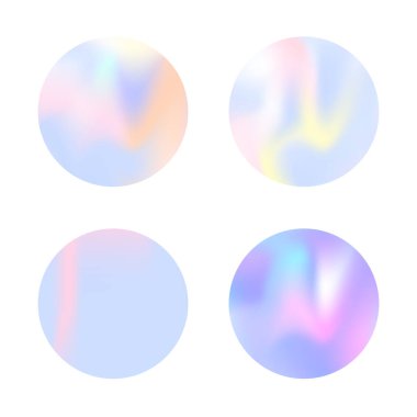 Hologram soyut arkaplan oluşturuldu. Hologramlı çok renkli arkaplan. 90 'lar, 80' ler modası. Pankart, uçucu, kapak, mobil arayüz, web uygulaması için yanardöner grafik şablonu.