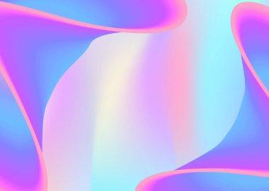 Sıvı dinamiği. Canlı gradyan örgüsü. Modern modayla birlikte holografik 3d arkaplan. Psikedelik pankart, kareyi rapor et. Sıvı şekilli ve elementli akışkan dinamik arkaplan.