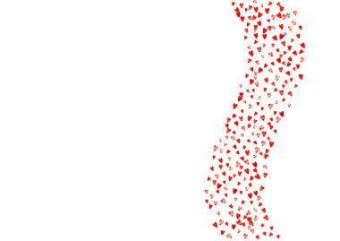 Sevgililer günü için kırmızı parıltılı kalp çerçevesi. 14 Şubat günü. Kalp şablonu için vektör konfetisi. Grunge el çizimi dokusu. Kupon için aşk teması, özel iş ilanı, afiş.