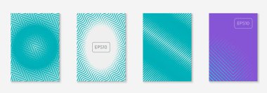 Güzel kapak şablonu. Yarım ton eğimli asgari trend vektörü. Broşür, poster, broşür ve davetiye için Geometrik serin kapak şablonu. Minimalist renkli şekiller. Soyut resimleme.