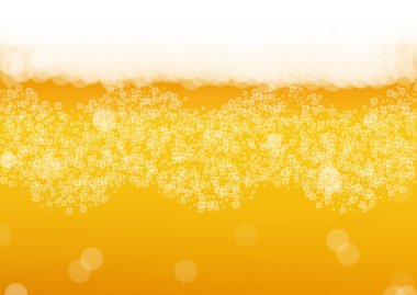 - Bira. Arkaplanda sıçrama izleri var. Oktoberfest köpüğü. Gerçekçi beyaz baloncuklu köpüklü bira. Bar afişi için soğuk sıvı içecek. Bira ve turuncu bardak..