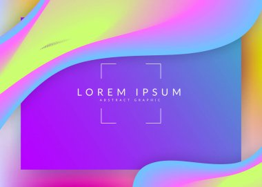 İniş sayfası. Minimalist ekran, web sitesi kompozisyonu. Canlı gradyan örgüsü. Modern modayla birlikte holografik 3d arkaplan. Sıvı dinamik elementler ve sıvı şekilli iniş sayfası.