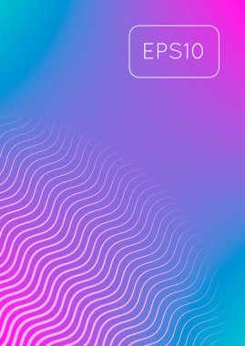 Geometrik dalgalar ve gradyanlarla soyut asgari kaplama. Yarım tonlu modaya uygun bir düzen. Kitap, afiş, davetiye ve poster için soyut asgari kapak şablonu. Gelecekçi iş illüstrasyonu.