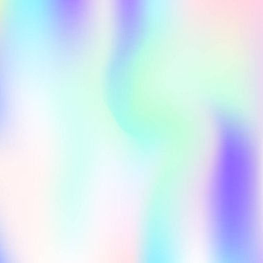 Soyut arkaplan hologramı. Hologramla gradyan örgü arkaplanı. 90 'lar, 80' ler modası. Broşür, el ilanı, poster tasarımı, duvar kağıdı, mobil ekran için Pearlescent grafik şablonu.