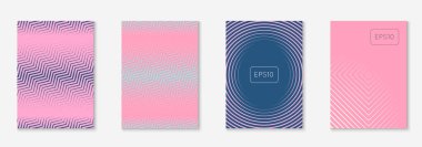 Güzel kapak şablonu. Yarım ton eğimli asgari trend vektörü. Broşür, poster, broşür ve davetiye için Geometrik serin kapak şablonu. Minimalist renkli şekiller. Soyut resimleme.