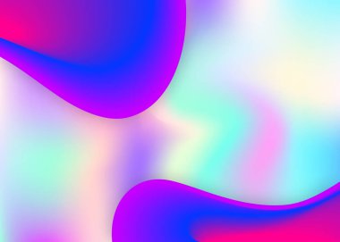 Sıvı şekilli. Canlı gradyan örgüsü. Modern modayla birlikte holografik 3d arkaplan. Renkli duvar kağıdı, poster kompozisyonu. Sıvı dinamik elementlerle akışkan şekil arkaplanı.