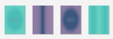 Gradyan kapak şablonu ayarlandı. Yarım tonlu asgari modayla. Afiş, sunum ve broşür için gelecek eğilimli kapak şablonu. Minimalist renkli şekiller. Soyut iş illüstrasyonu