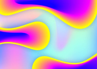 Sıvı sıvı. Modern modayla birlikte holografik 3d arkaplan. Canlı gradyan örgüsü. Daire sunumu, duvar kağıdı çerçevesi. Dinamik elementler ve şekillerle sıvı arkaplan.