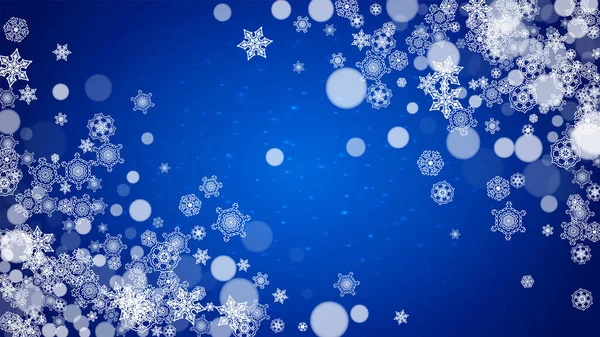 Frontera Invierno Con Copos Nieve Blancos Para Celebración Navidad Año — Vector de stock