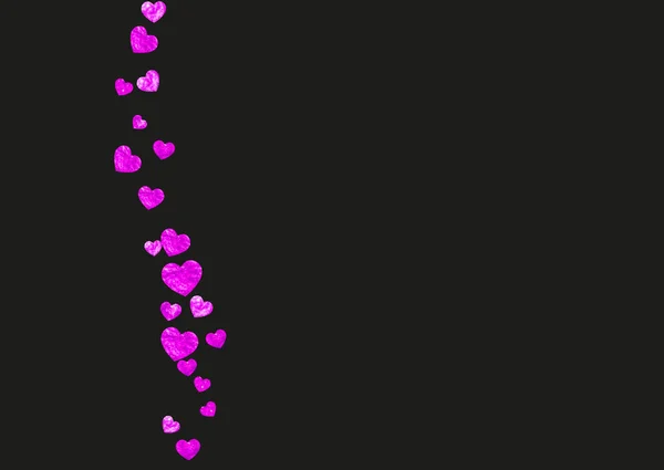 Межа Серця День Святого Валентина Рожевим Блиском Лютого Векторне Конфігурація — стоковий вектор