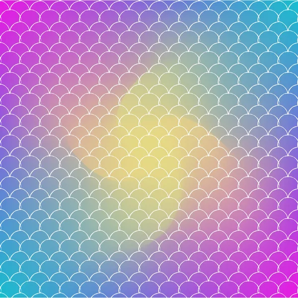 Moda eğilimli arka planda deniz kızı kuyruğu. Deniz kızı kuyruğu süsüyle kare arkaplan. Parlak renk değişimi. Balık pulu afişi ve davetiyesi. Su altı ve deniz deseni. Gökkuşağı renkleri.