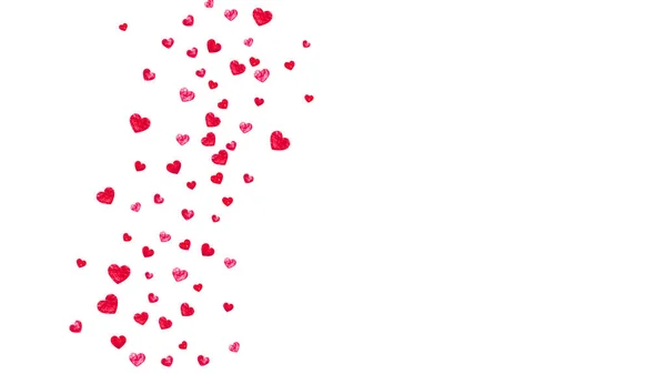 Свадебные Конфетти Розовыми Блестками Сердцах День Святого Валентина Векторный Фон — стоковый вектор