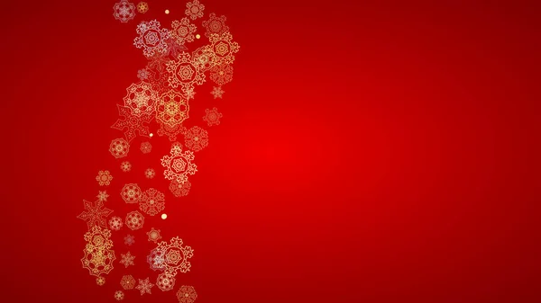 Salju Natal Latar Belakang Merah Kerangka Kasar Untuk Spanduk Musim - Stok Vektor