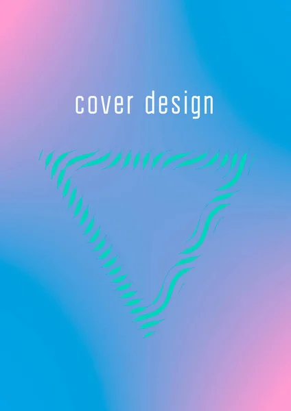 Abstract Cover Minimal Trendy Vector Halftone Gradients Geometric Future Template — Stock Vector