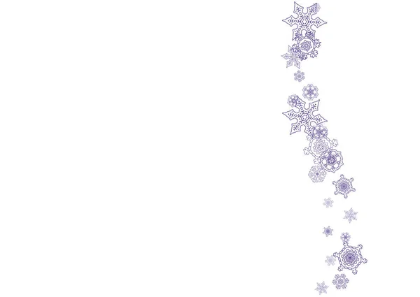 Venta Navidad Con Copos Nieve Ultravioleta Marco Invierno Para Folleto — Vector de stock