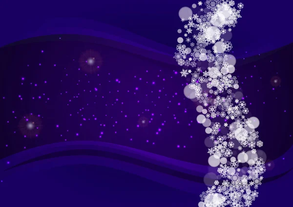 Fenêtre Neige Avec Flocons Neige Ultraviolets Nouvel Enneigé Toile Fond — Image vectorielle