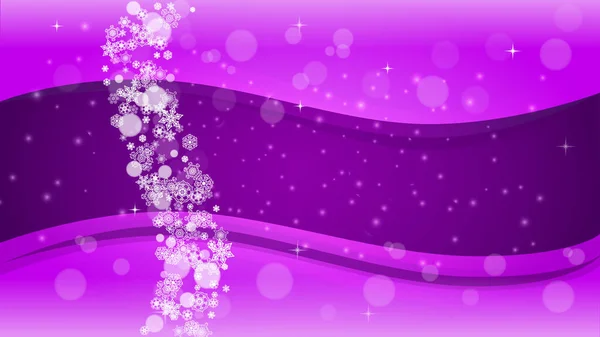 Xmas Sales Ultra Violet Snowflakes New Year Backdrop Snow Frame — Stock Vector
