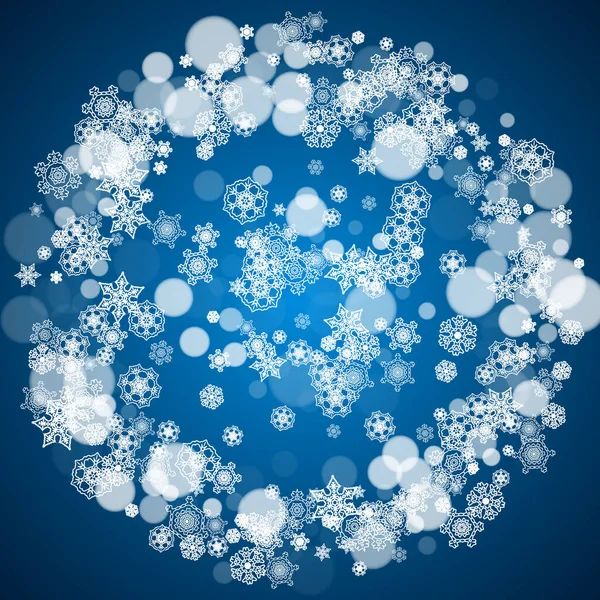 Зимовий Кордон Білими Сніжинками Святкування Різдва Нового Року Свято Зимовий — стоковий вектор