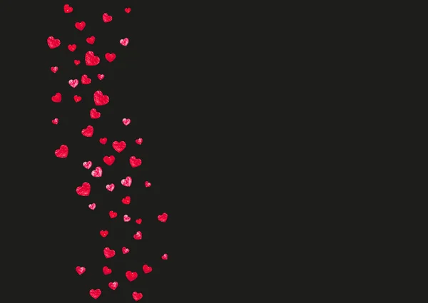 Fundo Confete Coração Com Brilho Rosa Dia Dos Namorados Moldura —  Vetores de Stock