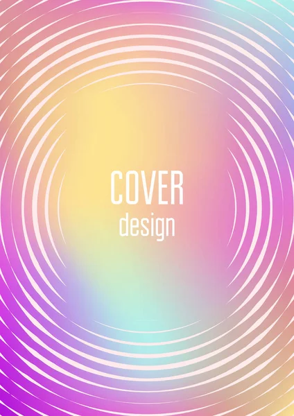 Gradient Cover Vorlage Minimal Trendiges Layout Mit Halbton Futuristische Covervorlage — Stockvektor