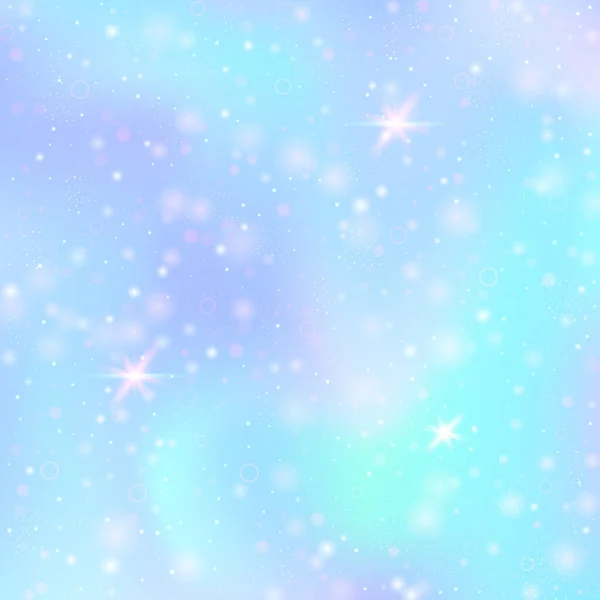 Fondo Unicorno Con Rete Arcobaleno Banner Universo Carino Colori Principessa — Vettoriale Stock