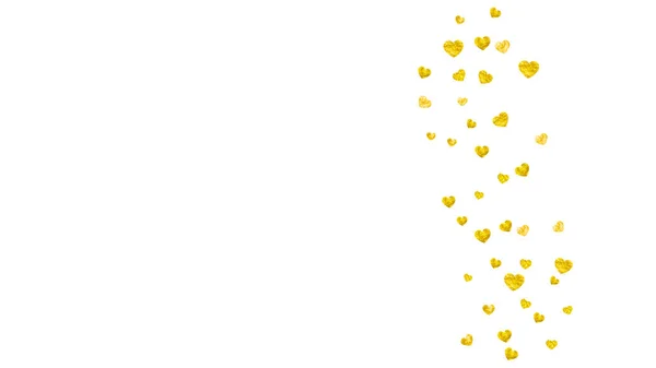 Νυφικό Φόντο Χρυσές Καρδιές Glitter Ημέρα Του Αγίου Βαλεντίνου Διανυσματικά — Διανυσματικό Αρχείο
