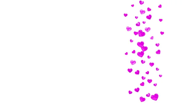 Corazón San Valentín Con Destellos Brillo Rosa Febrero Vector Confeti — Archivo Imágenes Vectoriales