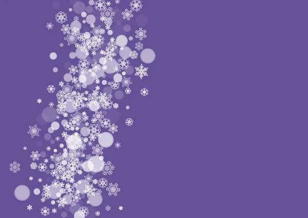 Snow Window Ultra Violet Snowflakes New Year Frosty Backdrop Winter — Stock Vector