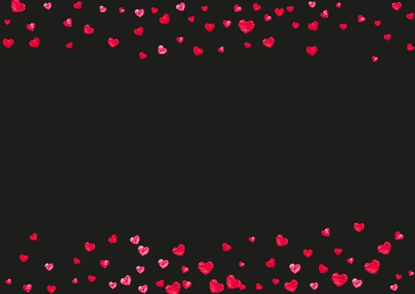 Fond Douche Nuptiale Avec Des Coeurs Roses Paillettes Saint Valentin — Image vectorielle