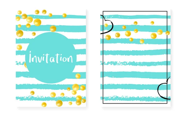 Invitation Mariage Sertie Points Paillettes Cartes Douche Nuptiale Avec Confettis — Image vectorielle