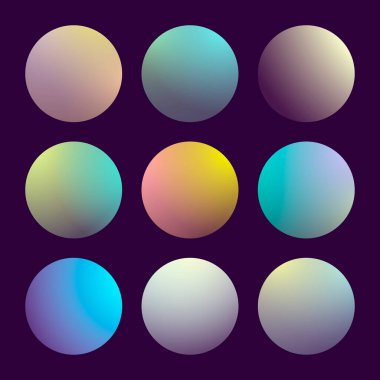 Yuvarlak soyut arka planlara sahip modern 3D gradyan kümesi. Takvim, broşür, davetiye ve kartlar için renkli sıvılar. Modaya uygun yumuşak renk. Ekranlar ve mobil uygulama için yuvarlak eğimli şablon