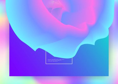 İniş sayfası. Modern modayla birlikte holografik 3d arkaplan. Moleküler uygulama, ekran düzeni. Canlı gradyan örgüsü. Sıvı dinamik elementler ve sıvı şekilli iniş sayfası.