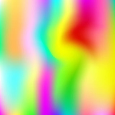 Holografik soyut arkaplan. Gradyan örgülü spektrum holografik arkaplan. 90 'lar, 80' ler modası. Broşür, el ilanı, poster tasarımı, duvar kağıdı, mobil ekran için Pearlescent grafik şablonu.