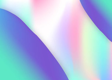 Sıvı şekilli. Canlı gradyan örgüsü. Parlak kitap, poster şablonu. Modern modayla birlikte holografik 3d arkaplan. Sıvı dinamik elementlerle akışkan şekil arkaplanı.