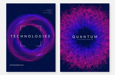 Büyük veri arkaplanı. Görselleştirme teknolojisi, yapay zeka, derin öğrenme ve kuantum hesaplama. İletişim konsepti için tasarım şablonu. Büyük veri arkaplanını özetle.