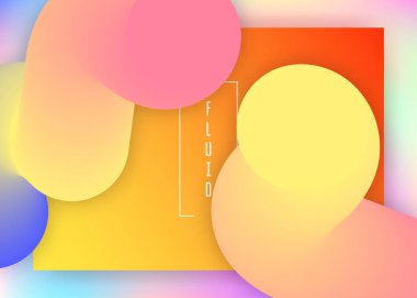 Sıvı sıvı. Modern modayla birlikte holografik 3d arkaplan. Canlı gradyan örgüsü. Pop uygulaması, ekran kompozisyonu. Dinamik elementleri ve şekilleri olan sıvı. İniş sayfası.