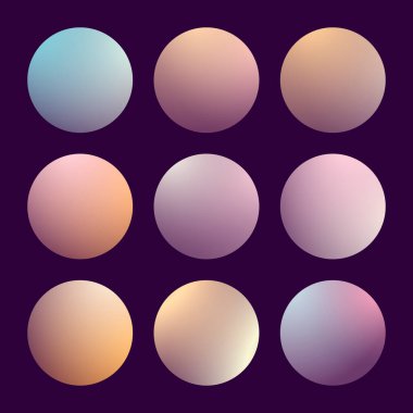 Yuvarlak soyut arka planlara sahip modern 3D gradyan kümesi. Takvim, broşür, davetiye ve kartlar için renkli sıvılar. Modaya uygun yumuşak renk. Ekranlar ve mobil uygulama için yuvarlak eğimli şablon