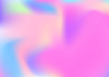 Holografik soyut arkaplan. Gökkuşağı holografik arkaplan ve gradyan ağ. 90 'lar, 80' ler modası. Kitap, yıllık, mobil arayüz, web uygulaması için Pearlescent grafik şablonu.